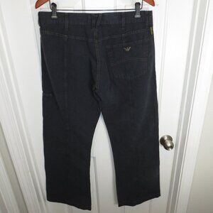 Armani Jeans Vintage Cotton Linen Blend Flare Leg Jeans Pants Wide Leg 34x32